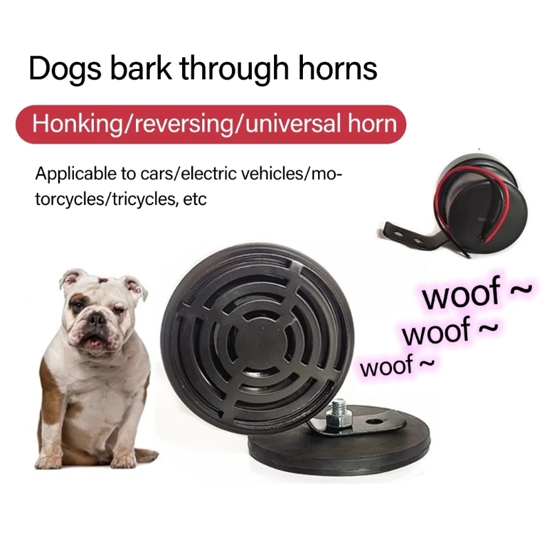 

E8BA Dog Barking Motorcycle Horn Car Horn Dog Barking Horn for Reverse Safety