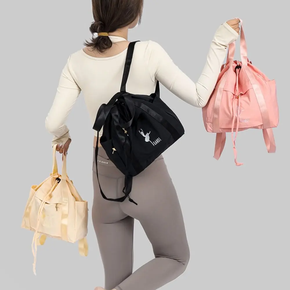 Waterproof Ballet Dance Bag Portable Zipper Nylon Shoulder Bag Sports Knapsack Lightweight Sport Fitness Training Bag Hiking