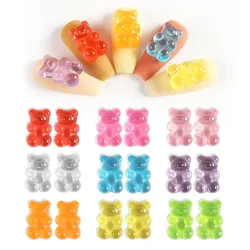 귀여운 작은 곰 3D 네일 아트 액세서리, DIY 매니큐어 펜던트 쥬얼리 네일 용품 전문 데코레이션 Uñas 3D, 18 개/세트