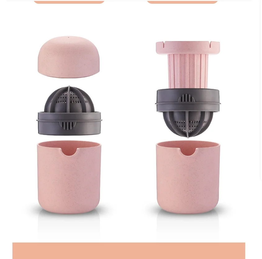 

1 Set Material Juice Cup Premium mini portable Fruit Juicer Citrus Orange Lid Rotary Press Non-Slip Reamer For Lemon Lime gift