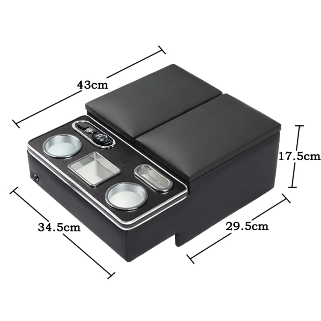

Equipment Smart Library Hiace 200 Series DX Armrest Console Box Drink Holder With LED USB Port Small Items Elbow Rest Convenient