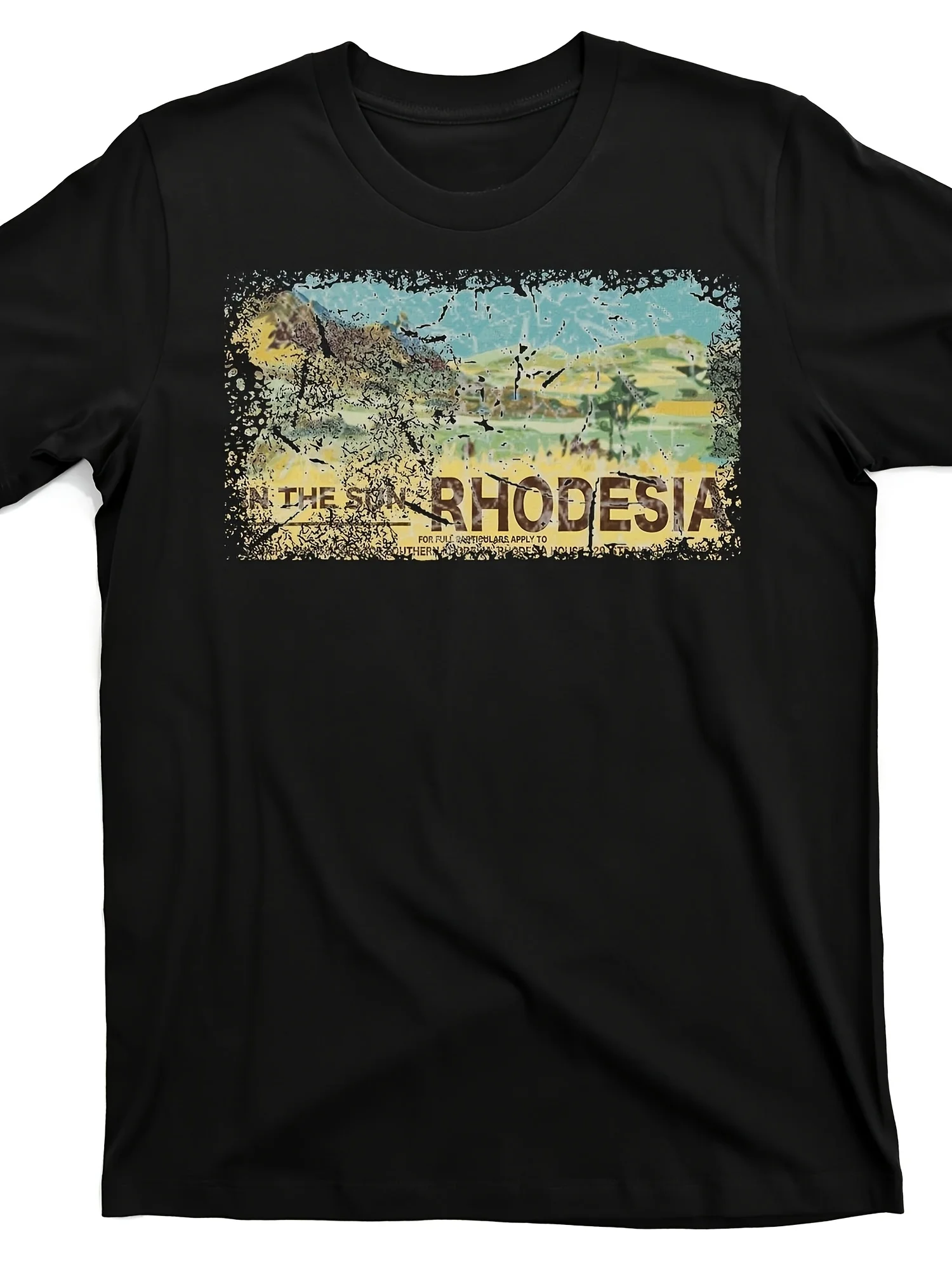 Rhodesia Poster Advertisement in The Sun. Rhodesian for Men [Cool Design] Street Trending Style Casual Tee Men's Clothes