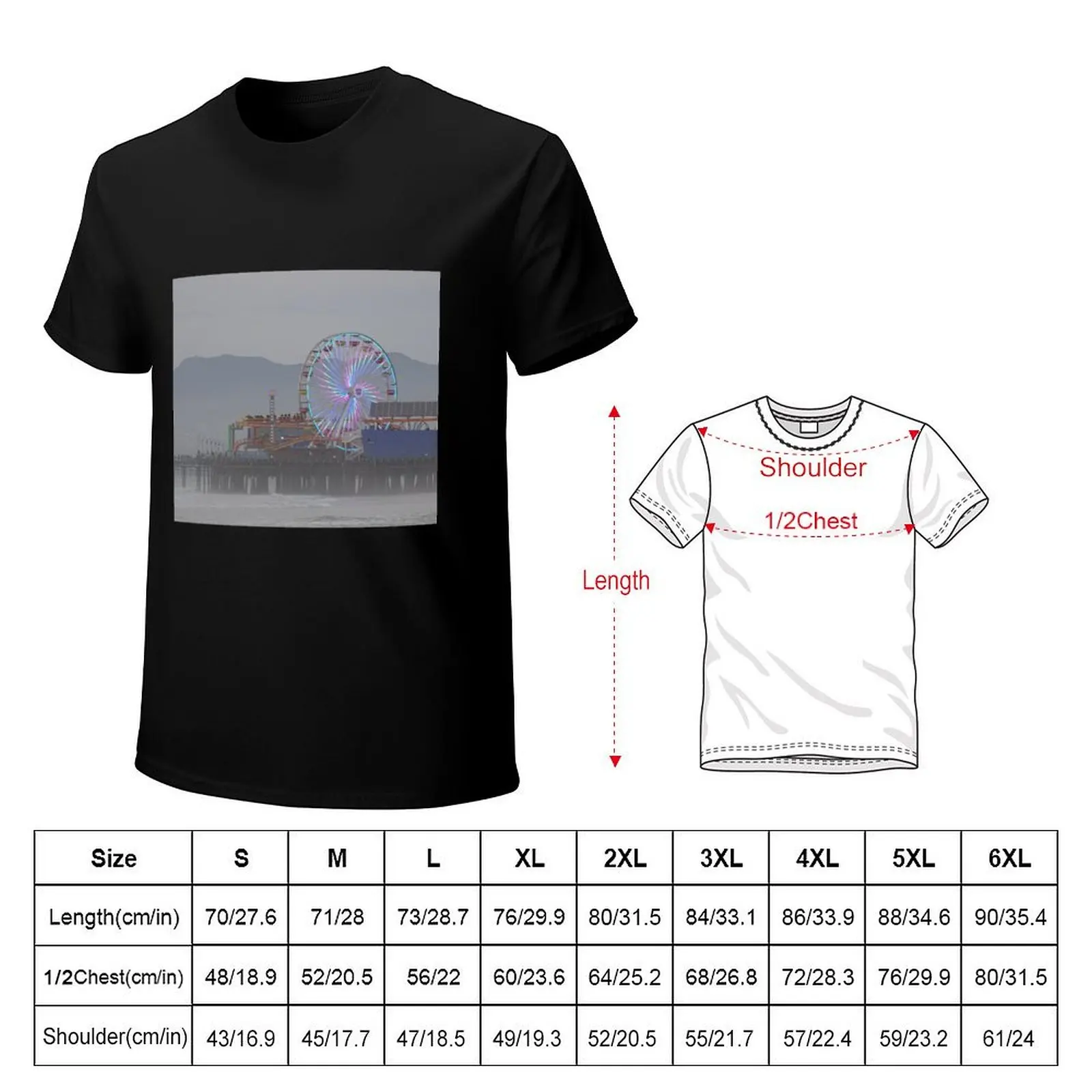 Santa Monica Pier T-Shirt man t shirts for men T-Shirt