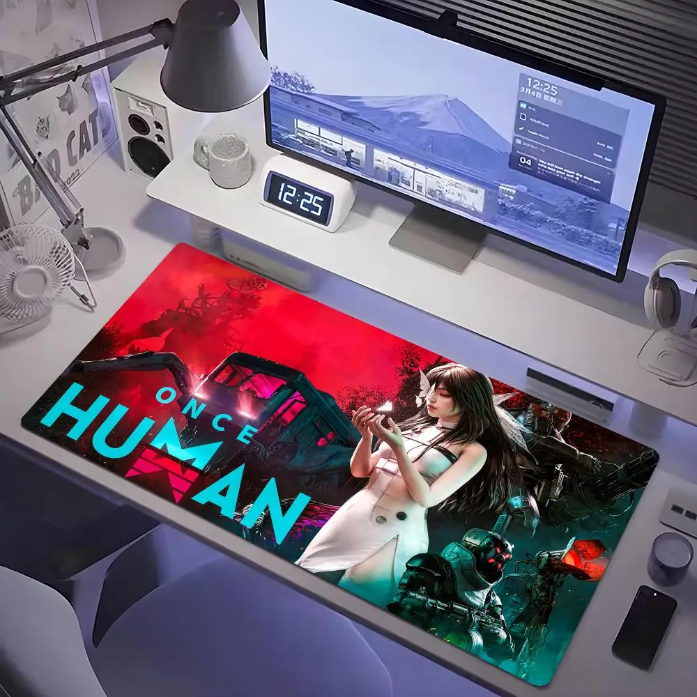 game Once Human Mouse Pad Tablet mouse Pad Laptop xl desktop mate, cute HD Rainbow Gaming keyboard pad, Player, 90x40