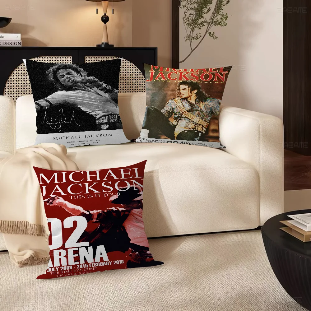 

M-Michael J-Jackson Cushion Cover Car Throw Pillow Case For Sofa Car Christmas Gift 40x40cm 45x45cm