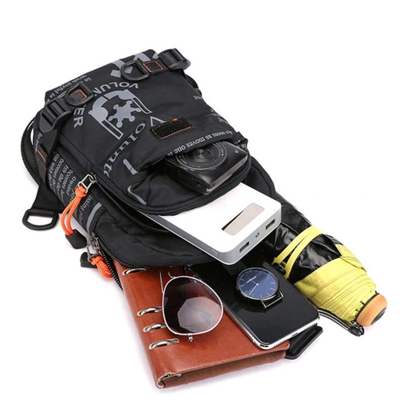Nylon Men Sling Backpack Rucksack One Shoulder Cross Body Bags Casual Male Messenger Knapsack Rucksack Chest Bag