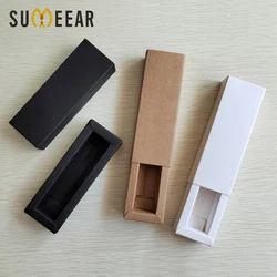 Perfume Bottle Package Box Drawer type Paper Box for Perfume Bottle Gift Box Upscale Black White Kraft paper Card Paper Box