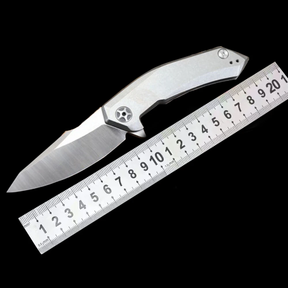 ZT0095 Folding Pocket Knife D2 Blade titanium alloy Handles Hunting Outdoor Survival Knives Camping Tacitcal Tool