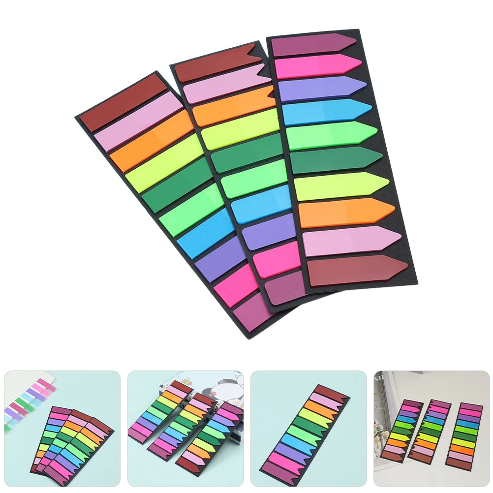 300Pcs Sticky Tabs Bookmarks Writeable Pet Labels for Classifying Notes Highlighting Points Compact Convenient