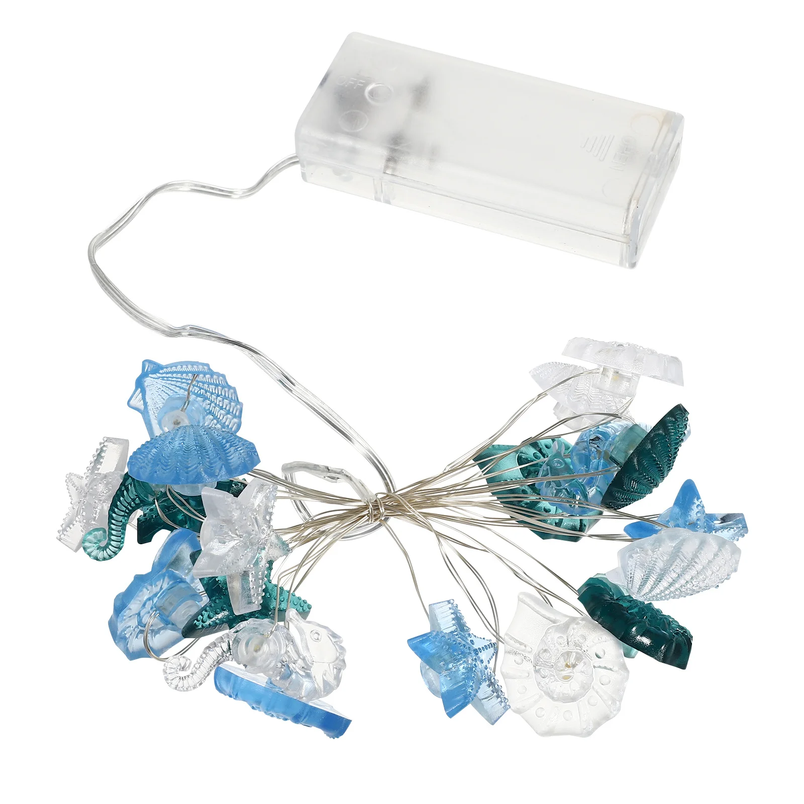 2 متر 20 LED المحيط سلسلة ضوء مع فرس البحر قوقعة أضواء الزخرفية للشاطئ موضوع حفلة الصيف غرفة بحري ديكور