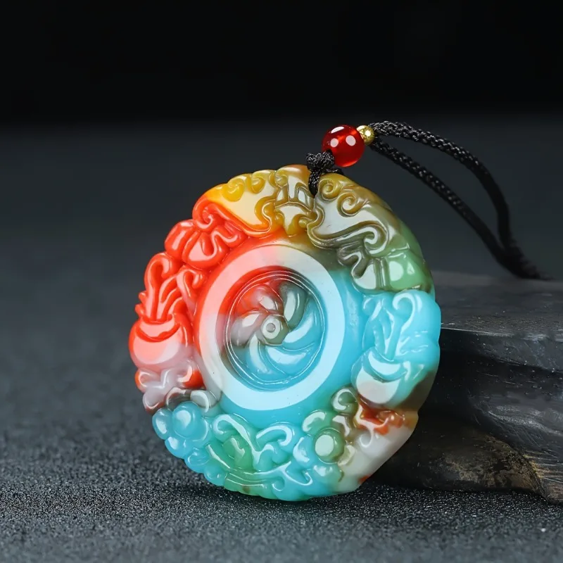 

Exquisite and Fashionable Colored Jade Pendants, Classic Unisex Necklaces