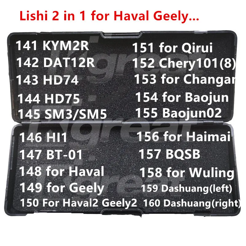 Lishi 2 في 1 لـ فولفو ، TOY47 TOY48 TOY51 TOY38R TOY2 TOY2014 TOY2018 HU56 NE66 YH35R YH65 ZD30 ZD24R KTM1 KYM2 ، 121-140 ، 2 في 1