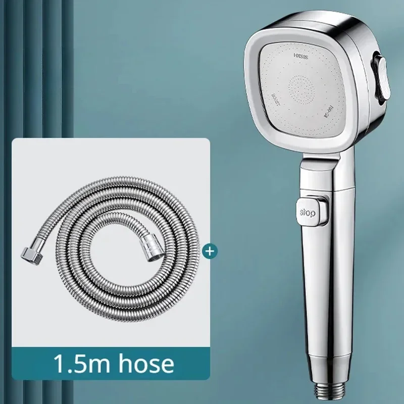 

New 4-Modes High Pressure Shower Head Adjustable Water Massage Sprayer Bathroom Accessories 2025 Water Saving Shower Heads