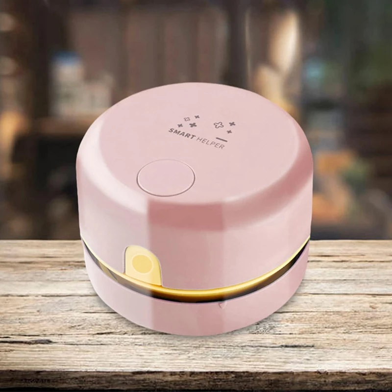 미니 테이블 먼지 진공 청소기, 충전식 테이블 먼지 청소기, 휴대용 먼지 청소기, 테이블 내구성 핑크