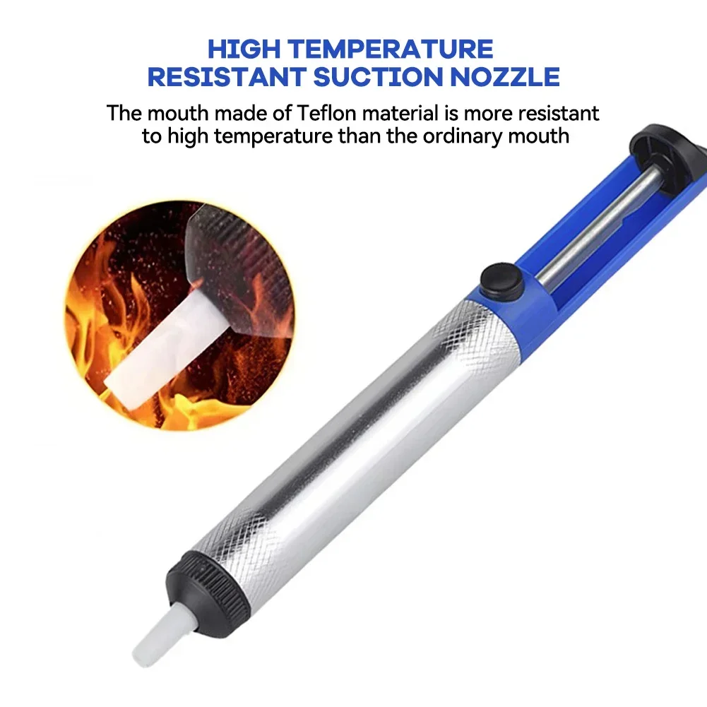 مسدس ديسولديرينغ احترافي محمول باليد من الألومنيوم - أداة شفط يدوية لحام المكنسة الكهربائية مع فوهة مقاومة للحرارة للدقة