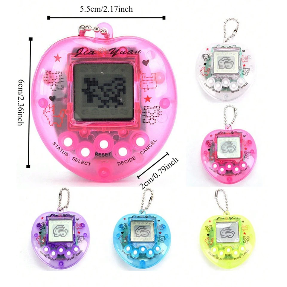 Heart Shape Electronic Pets Game Toys Virtual Tamagotchi Nostalgic Virtual Cyber Digital Animals Toys For Kids Christmas Gifts