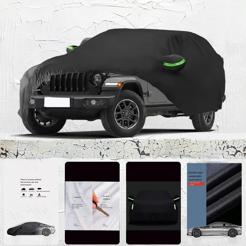 For Jeep-Gladiator Auto Anti snow Anti dust Anti-uv Anti peeling paint And Anti Rainwater 210t car cover Car cover protection