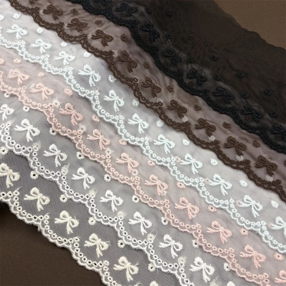 15-iarde-di-nastro-in-cotone-a-rete-con-ricamo-a-pois-9cm-materiali-per-abbigliamento-fatto-a-mano-accessori-per-artigianato-e-decorazione