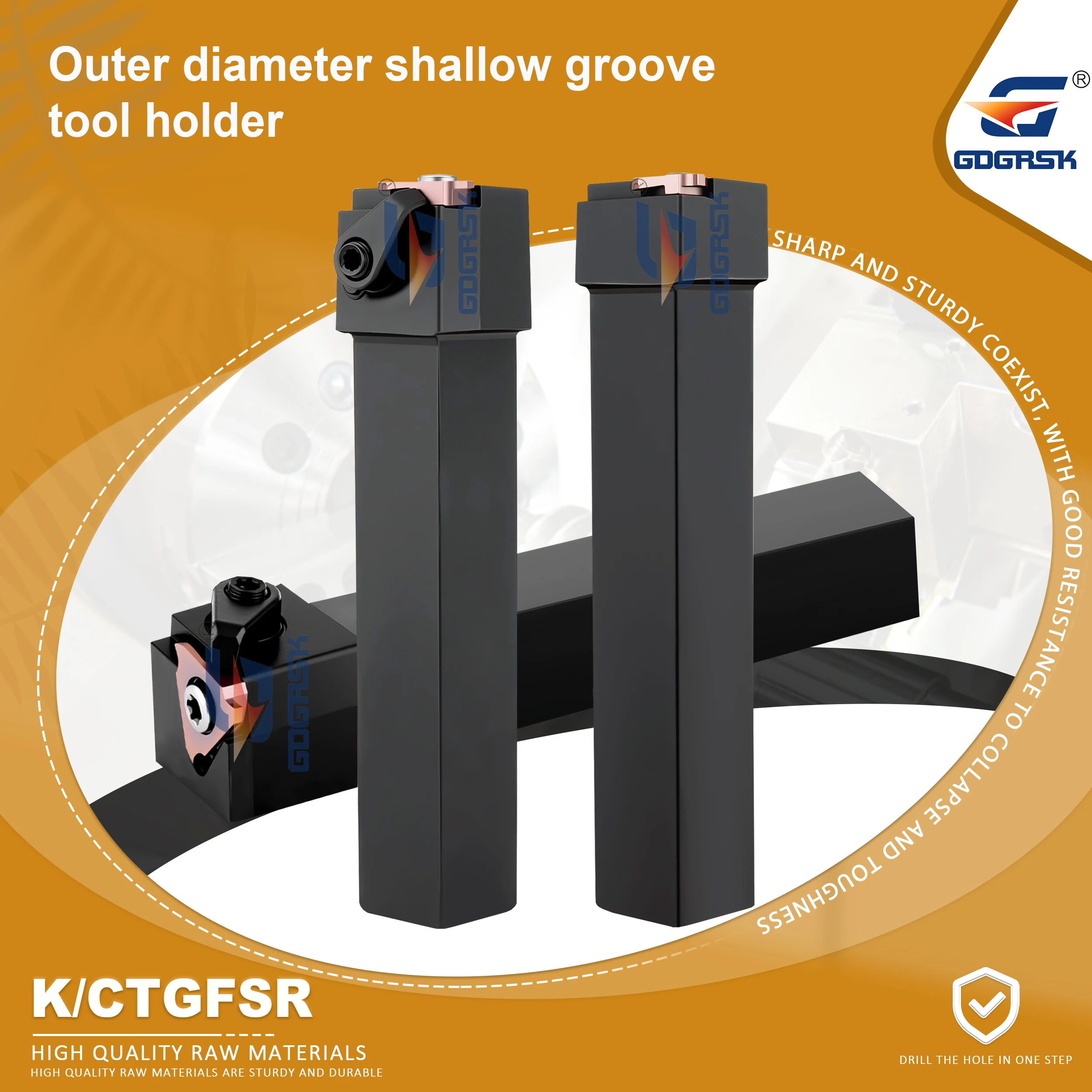 

CNC CTGFSL2020/2525K/M16 KTGFSL1212/2020H16 Держатель инструмента для пружинного слота для карты Поперечная резка Канавка Внешний рядный инструмент с мелкой канавкой