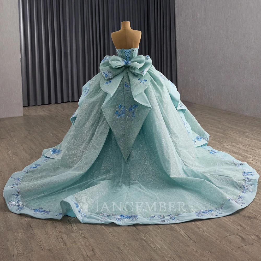 Lantejoulas miçangas borla quinceanera vestidos de baile renda doce 16 vestido de 15 anos sem alças vestidos de 15 quinceañeras