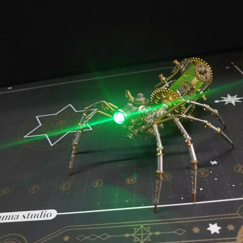 Kit de modelo de Metal de araña mecánica 3D DIY, rompecabezas 3D, ensamblaje de insectos Cyberpunk, rompecabezas de Metal hechos a mano creativos