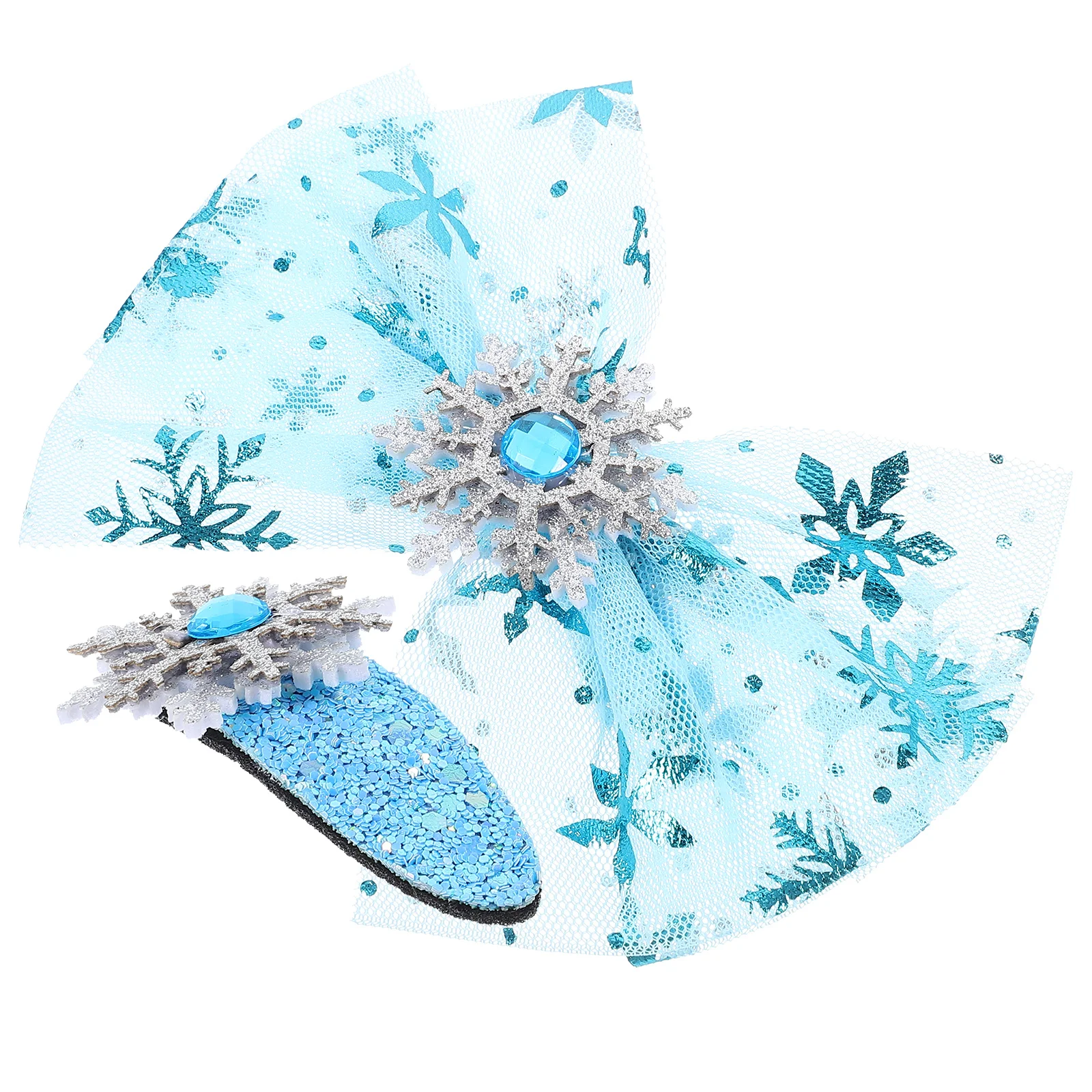 

4Pcs Bow Hairpin Snowflake Hair Clips Exquisite Fairy Headdress with Dreamy Design for Children Holiday Party Wear Comfortable
