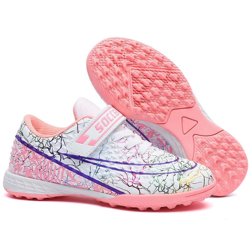 

2025Летние дышащие удобные высококачественные детские футбольные бутсы с застежкой на липучке, тренировочные кроссовки со сломанными ногтями32-39