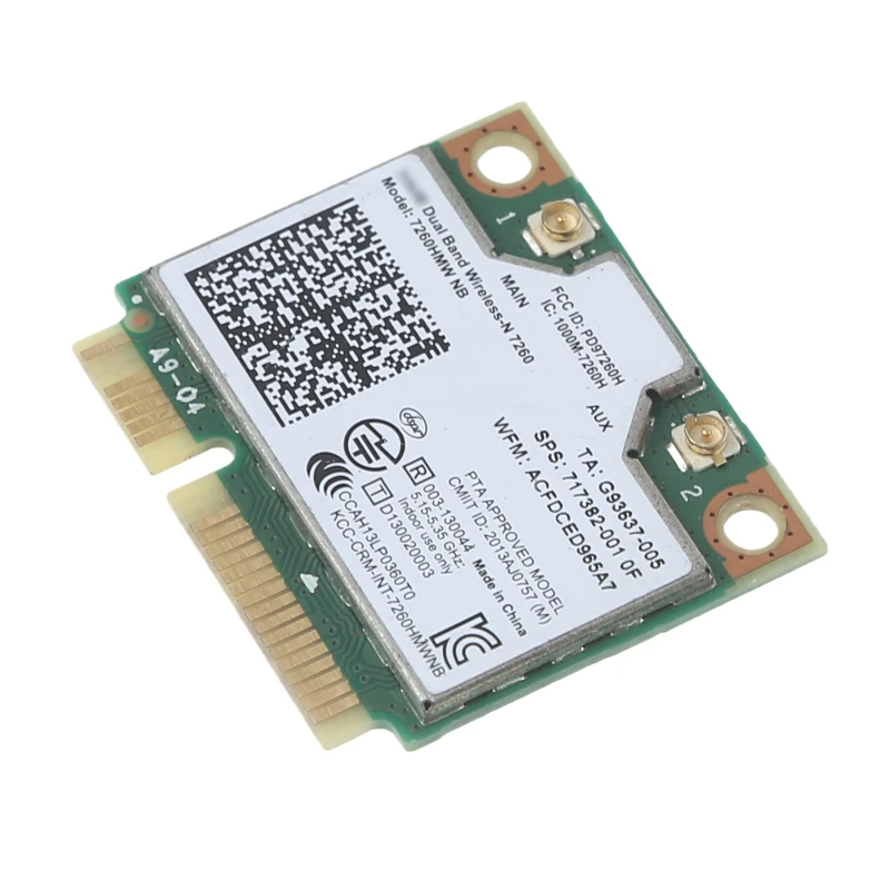 7260 7260NB 7260HMW สำหรับ WiFi การ์ด 717382-001 Dual Band 300Mbps Mini PCIE WIFI Wlan อะแดปเตอร์สำหรับ Lapto