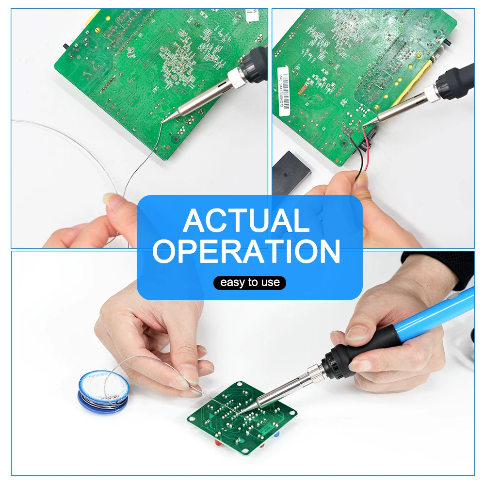 Adjustable Temperature Electric Soldering Iron 220V 110V 60W Welding Tool Hot Selling Electric Heater Repair Pencil Tips Repair