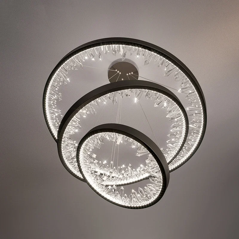 Plafonnier LED en Clip au Design Moderne et Luxueux, Luminaire Décoratif d'Nik, Idéal pour un Salon, une Salle à Manger, une Villa ou des Escaliers