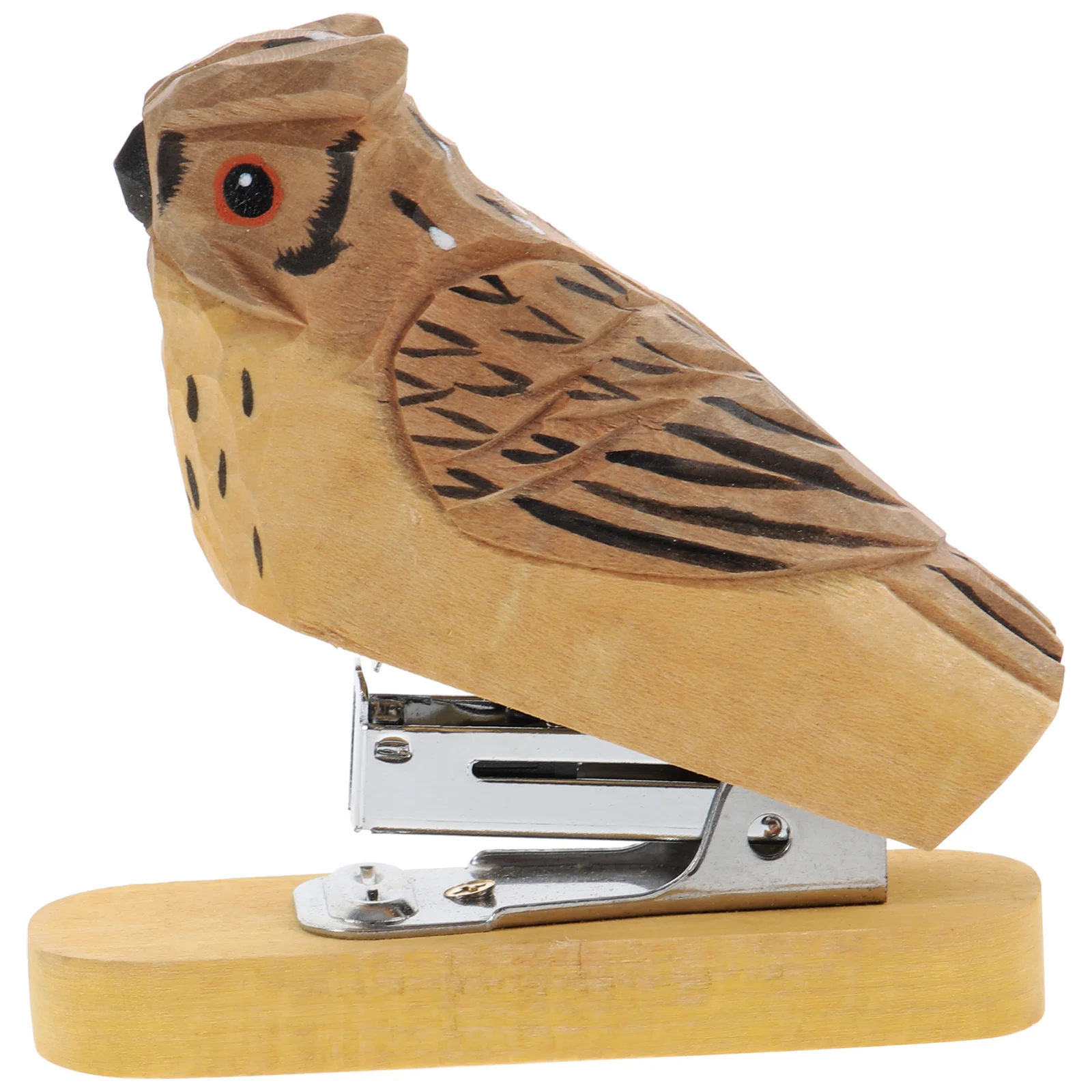 Desktop Stapler Mini Animal Stapler Wooden Owl Figurine Convenient Hand Stapler Desktop Stitcher Home Company Office