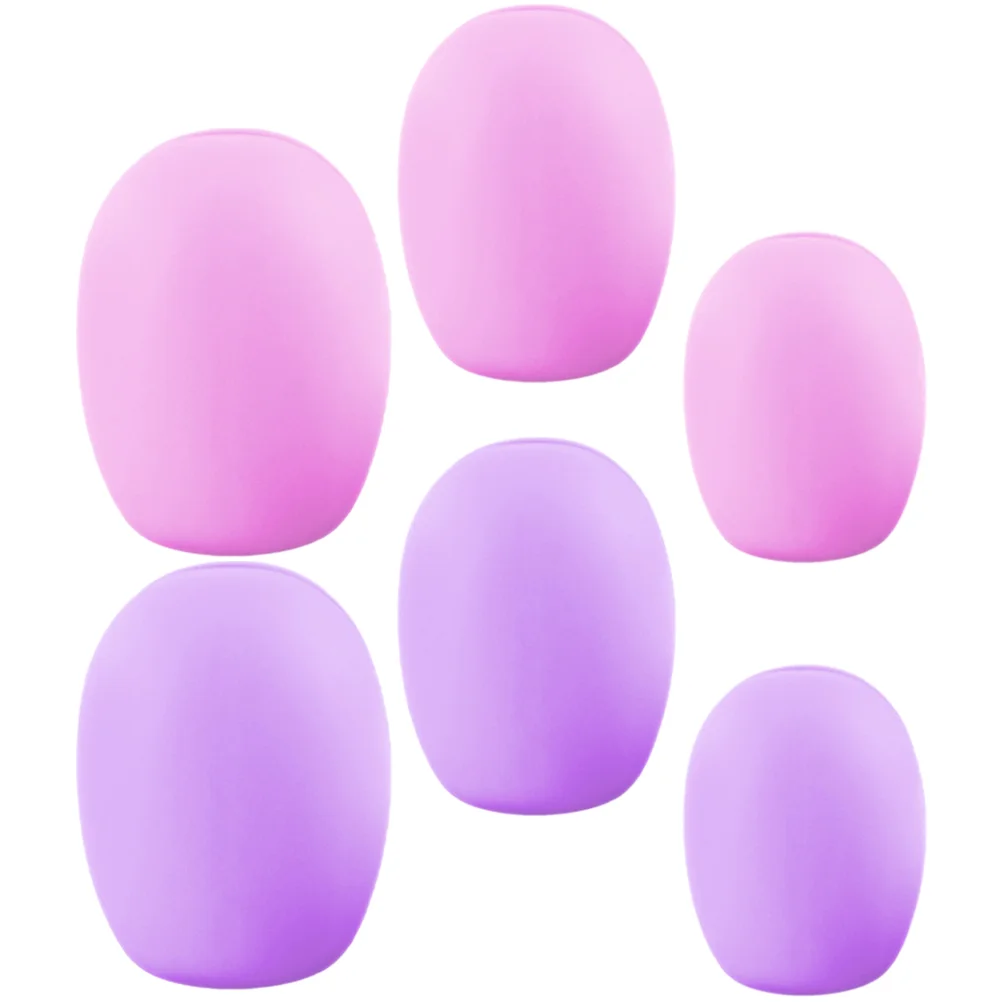 6 Pcs Makeup Brush Case Brushes Travel Protector Silicone Holder The Face Protectors Silica Gel Covers for