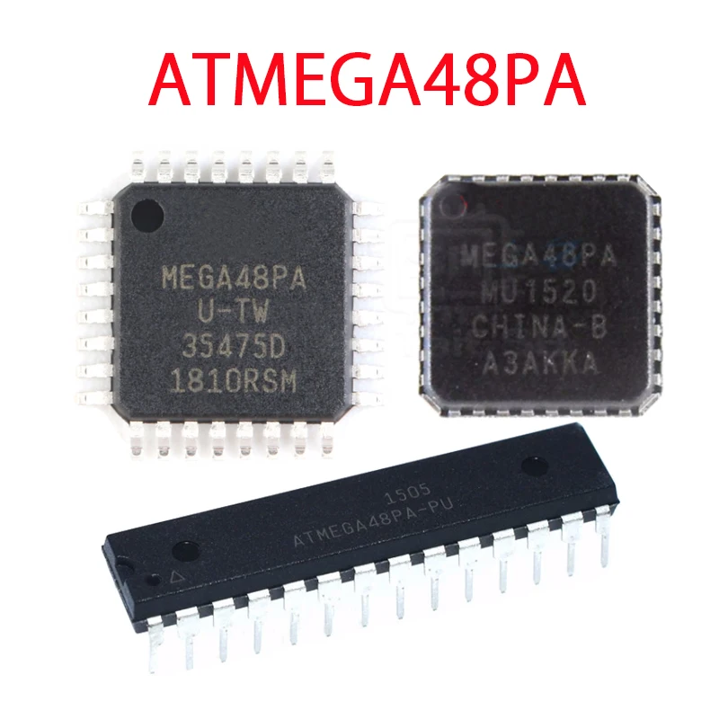 5PCS ATMEGA48PA-AU TQFP-32 ATMEGA48PA-PU DIP-28 ATMEGA48PA-MU QFP-32 MCU AVR microcontroller