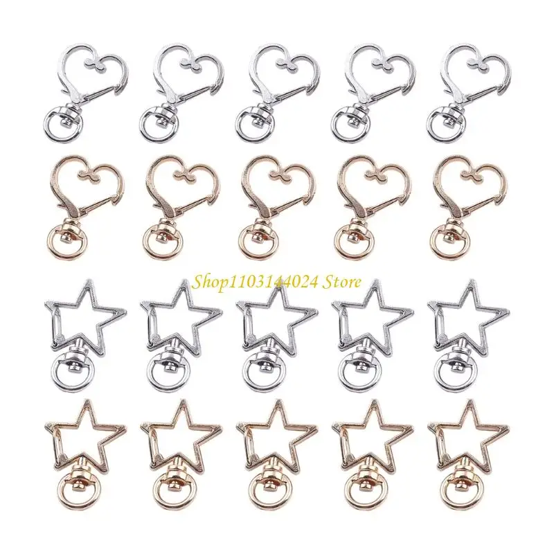 N5KE Pack of 20 Functional Rotating Keyrings for Convenient Daily Organization and Creative Accent