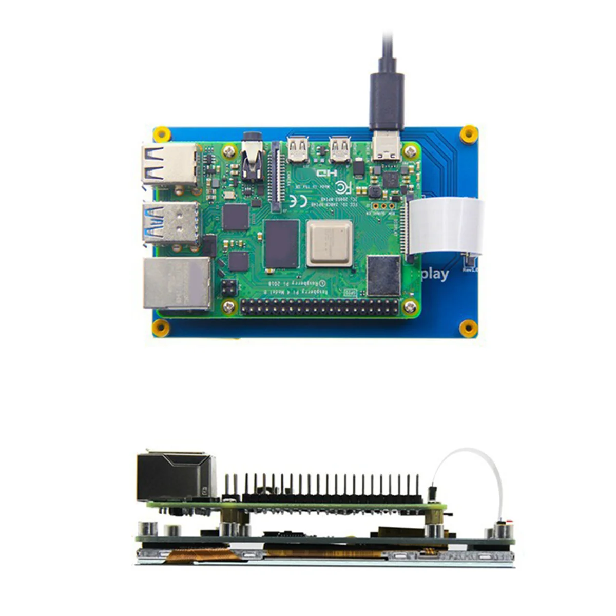 For Raspberry Pi 5 Capacitive Touch Display 5 Inch HD Ips Display Drive-Free Interface Display,E