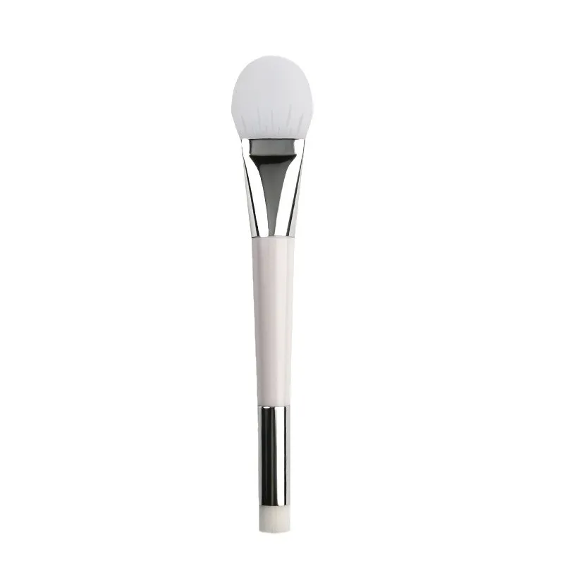 Cepillo de máscara Facial de silicona de doble cabezal, cabezal suave con raspador, cepillo de película de barro de doble uso integrado, herramienta de belleza de ajuste de película DIY