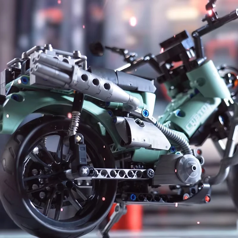 577 قطعة مدينة المتسابق الكلاسيكية 1:8 سوبر دراجة نارية قوالب بناء مجموعات دراجة نارية التقنية كتل اللعب هدايا للأطفال الأولاد الكبار #5