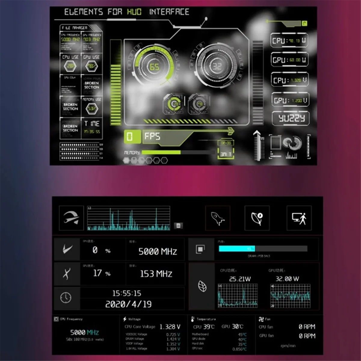 2025+ 7 pollici 1024X600 IPS Schermo LCD Temperatura CPU GPU SSD Monitoraggio Display secondario Monitor per AIDA64