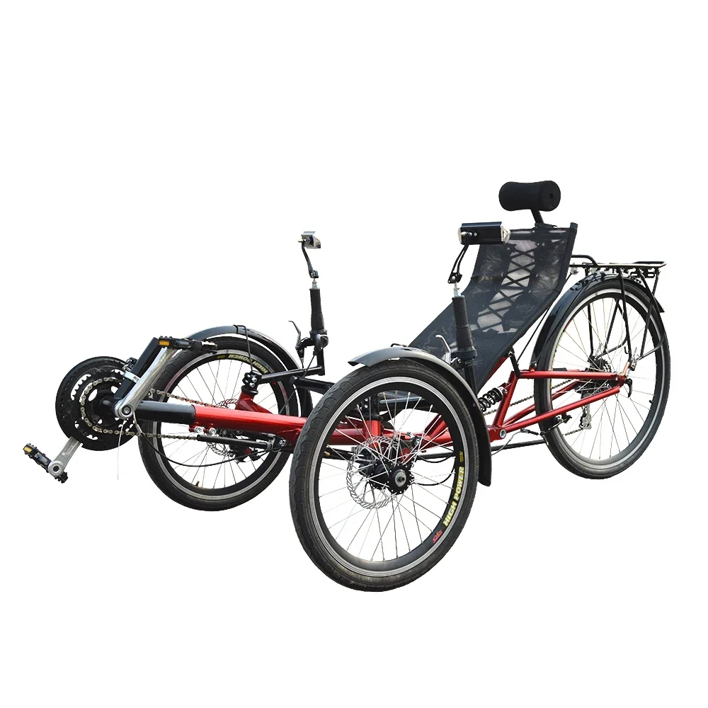 Free Door to Door Shipping Outdoor Folding Men Recumbent Sport Bike For Disabled Old People