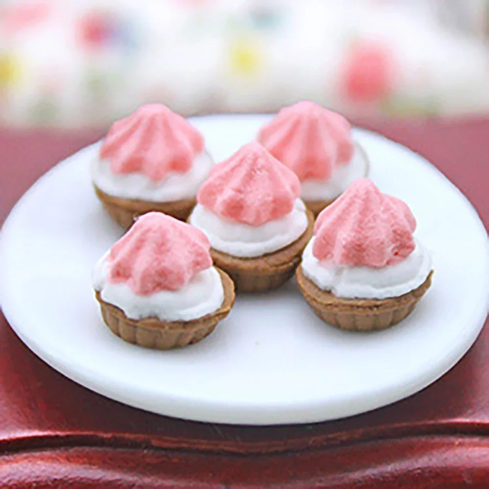 1/12 Dollhouse Miniature Accessories Mini Cake Simulation Dessert Food Model for Doll House Decoration ob11