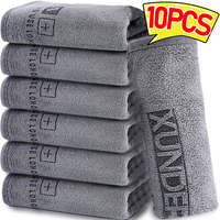 1-10PCS Microfiber Car Washing Towel Auto Cleaning Drying Cloth Hemming Car Care Detailing Cloth High Water Absorption Car Rag