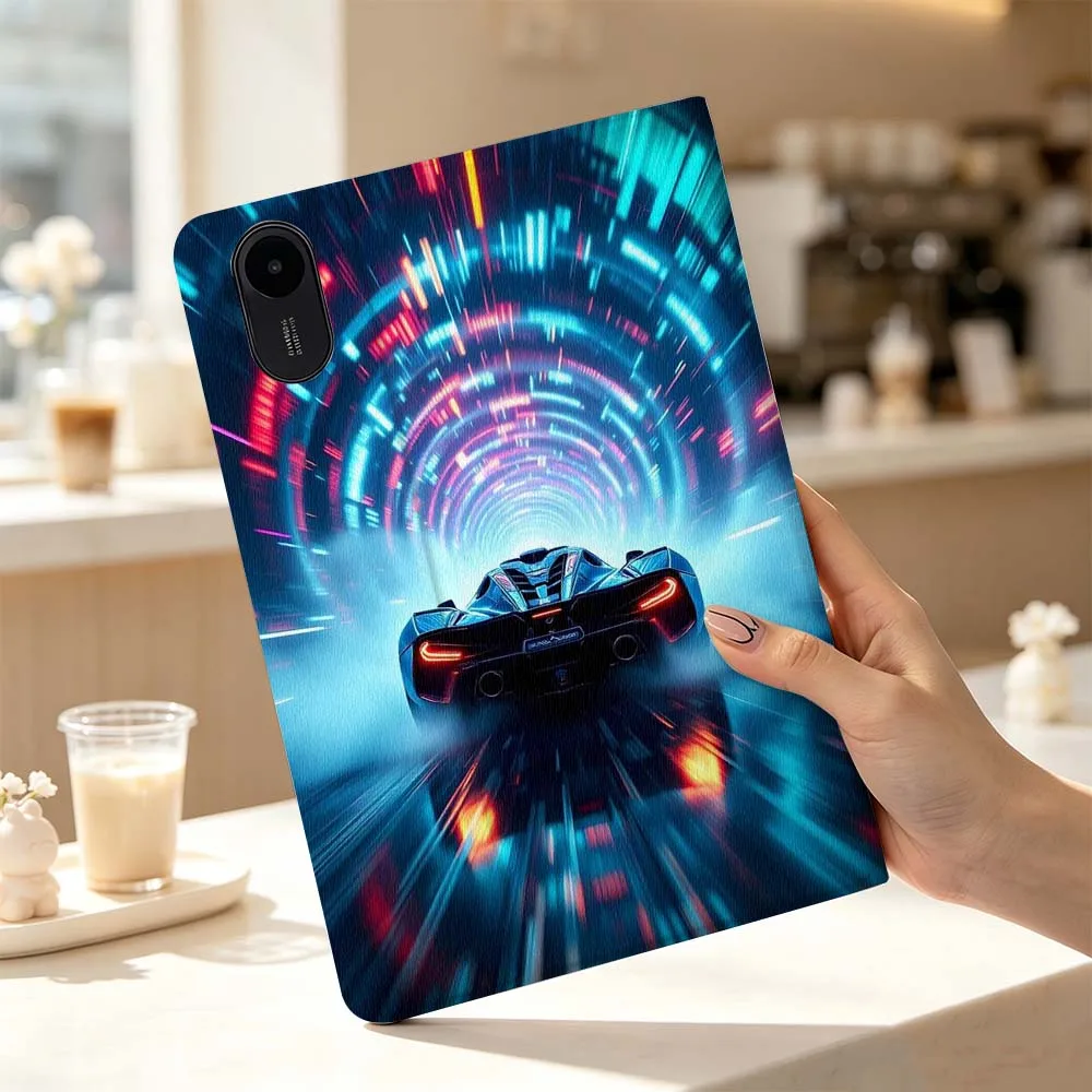 Silver Sports Car Wheel For Xiaomi Poco Redmi Pad 8 2 4 5 6 6S 7 7S SE Pro Max 14 11 8.7 11.2 12.5 Inch Tablet Case Fashion