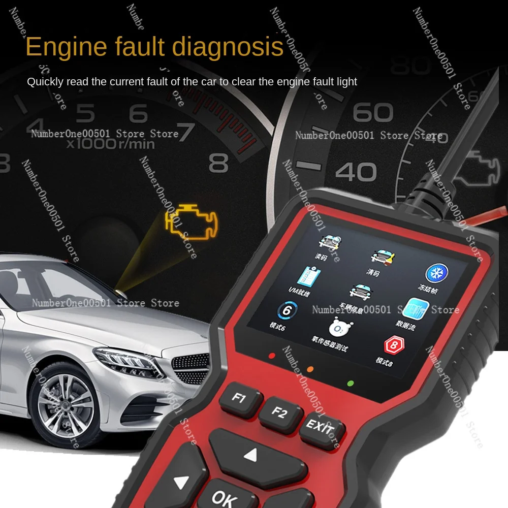 Automobile fault diagnosis instrument elm327 engine fault reading data flow battery voltage obd2 detection tool