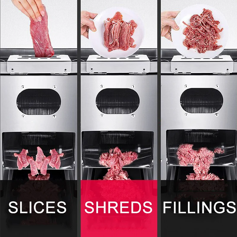 Electric Meat Cutter 2200W Slicer Shred Commercial Meat Cutting Machine The Detachable Meat Slicer