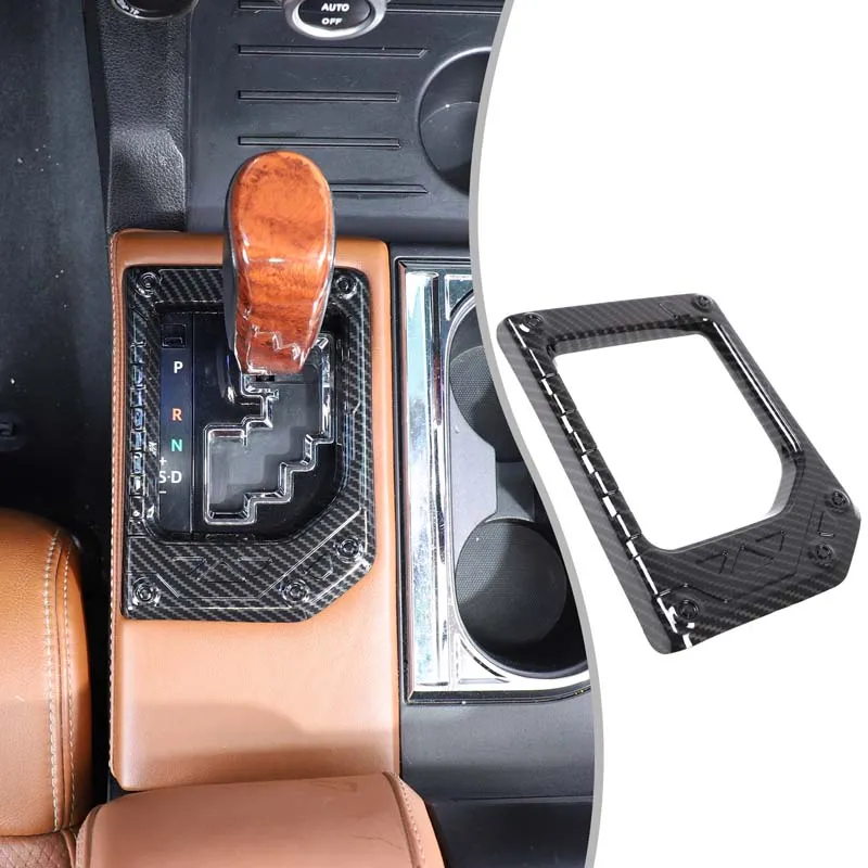 

1piece set ABS carbon fiber For Toyota Tundra 2014-2021 car center control gear panel decorative sticker interior accessories