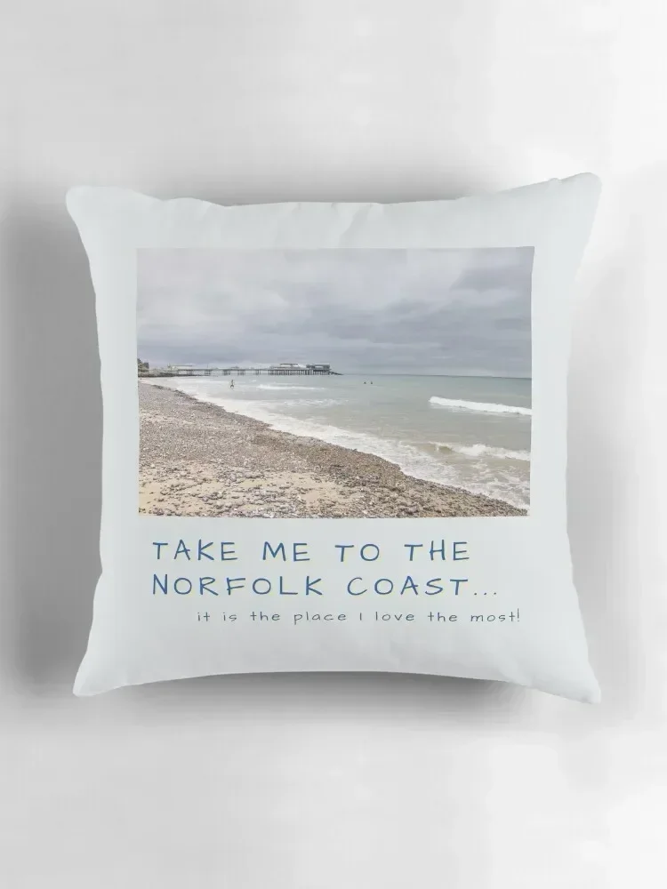 خذني إلى ساحل نورفولك... هو المكان الذي أحبه الأكثر! كرومر رمي وسادة أريكة يغطي وسادة الزخرفية #3