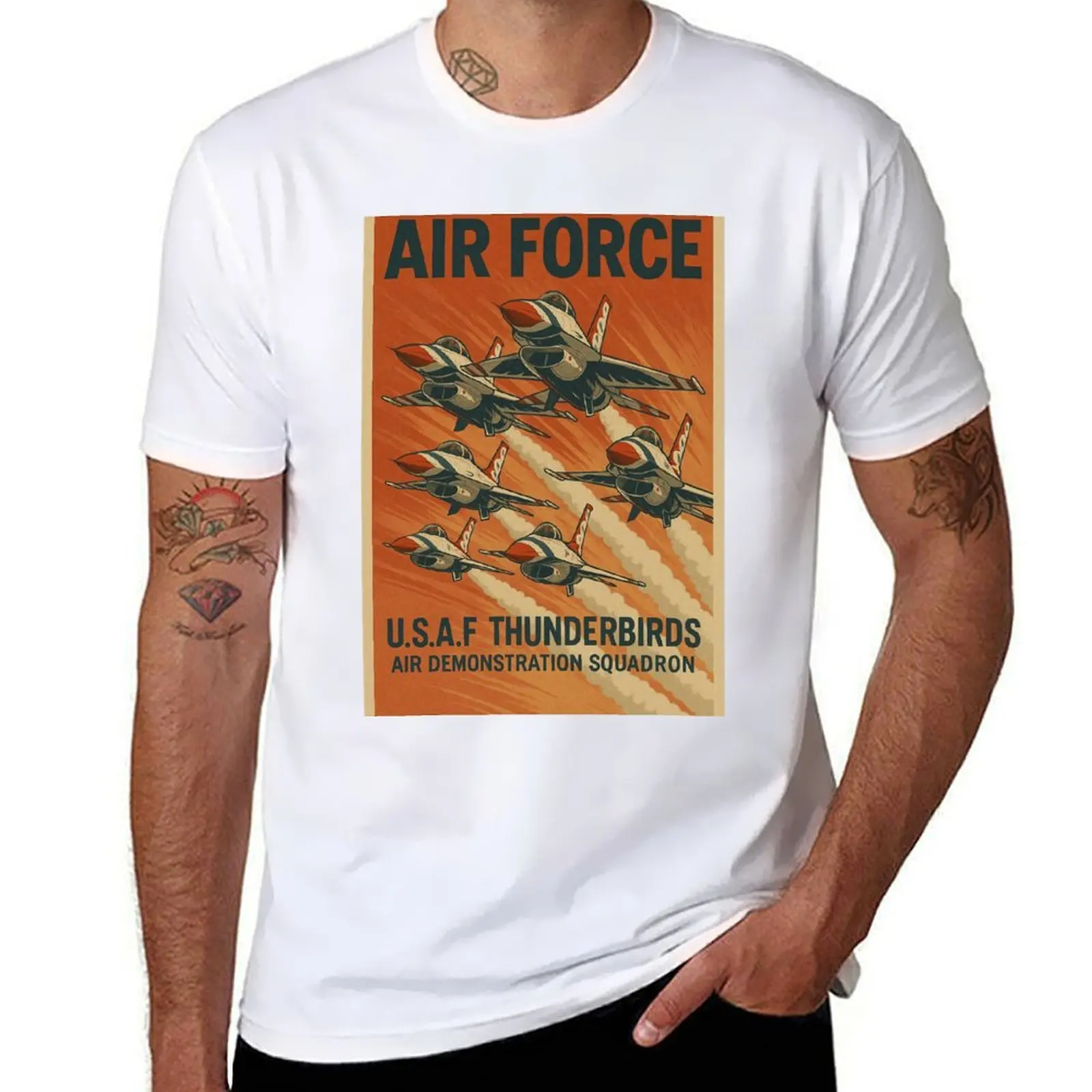 

USAF Thunderbirds Vintage Poster T-Shirt printed t shirts for man man t shirts for men T-Shirt
