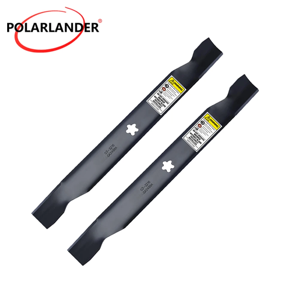 Heavy‑Duty 2‑Pack Mower Blades 138971 5‑Point Star Center Hole For Craftsman YT3000 Poulan Pro Husqvarna 42 Inch Deck