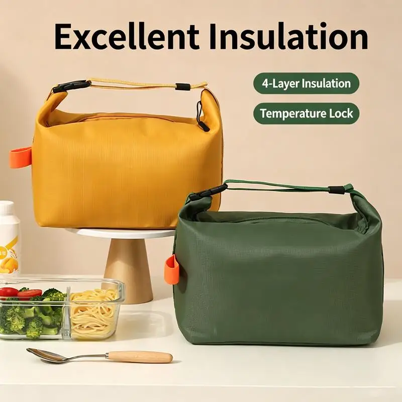 Picnic Handbag amp Reusable Lunchbox Insulated Bento Lunch Bag Aluminium Foil Liner Lunch Pack Portable Ice Bag for Food Storage