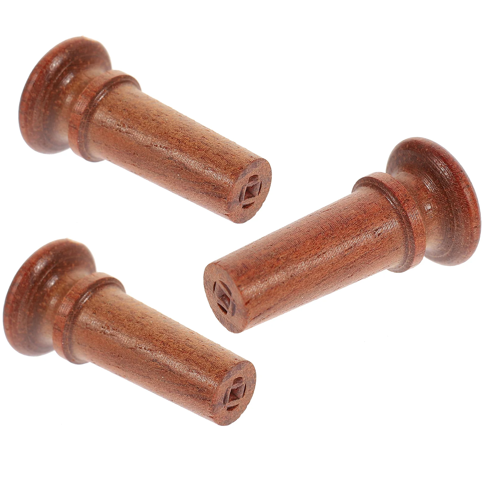 3 Pcs Wooden Violin Tail Button Violins Finger Guide Jujube Rustic Plugs Endpin